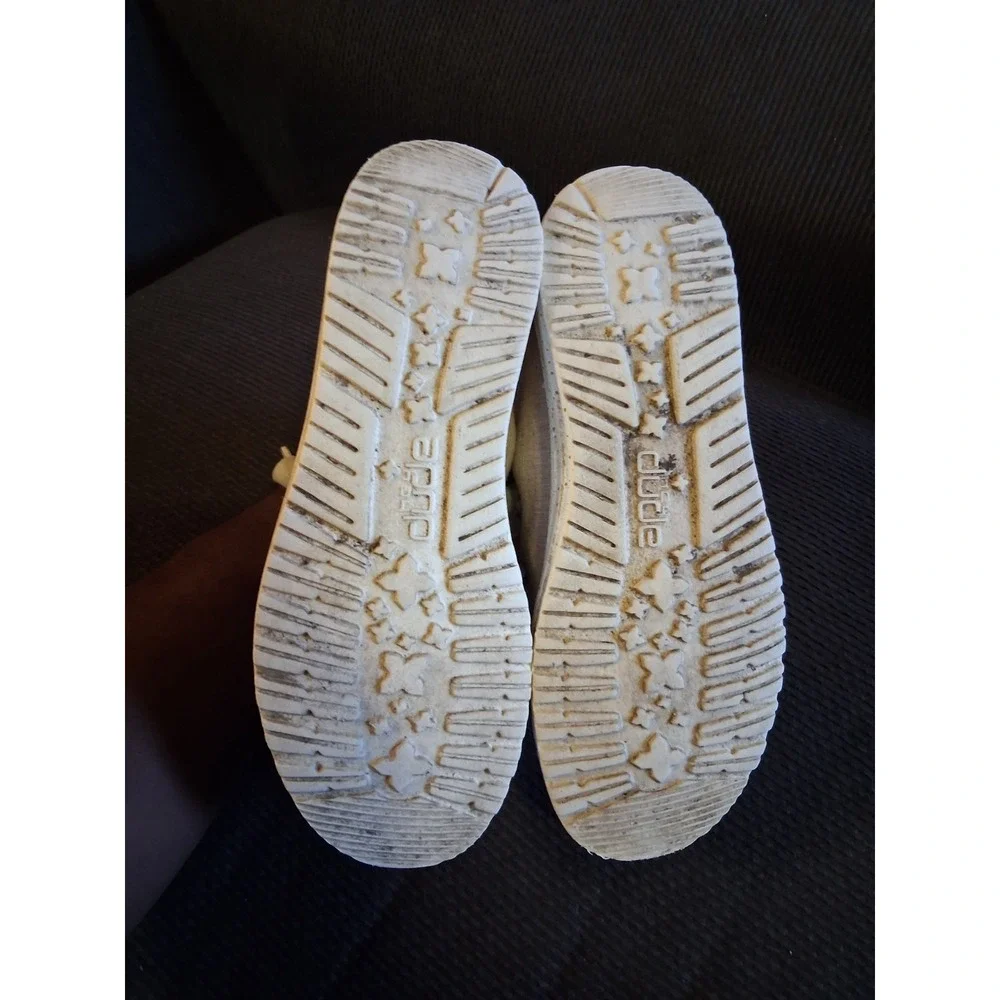 Hey Dude Wendy Chambray White‎ Nut Womens Size 7 Regular Flats Shoes